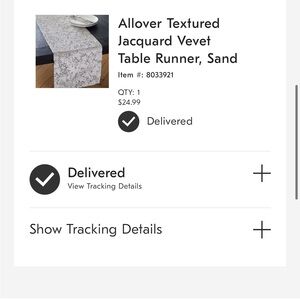 West Elm Patterned Cream and Gray Table Runner